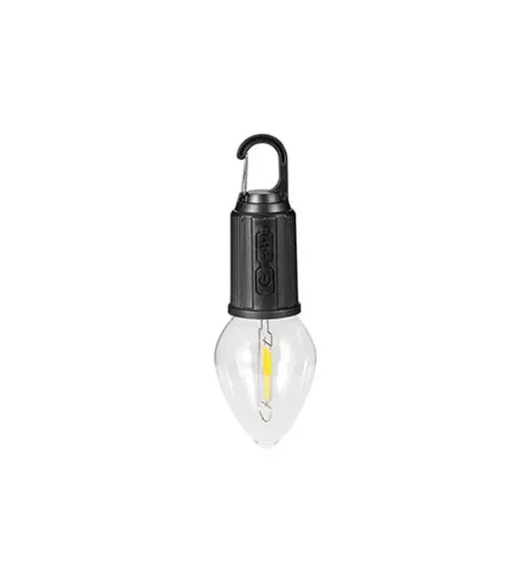 چراغ شارژی کمپینگ LED قابل شارژ با USB دارای قلاب آویزی و سه حالت نوردهی مناسب سفر و فضای باز
