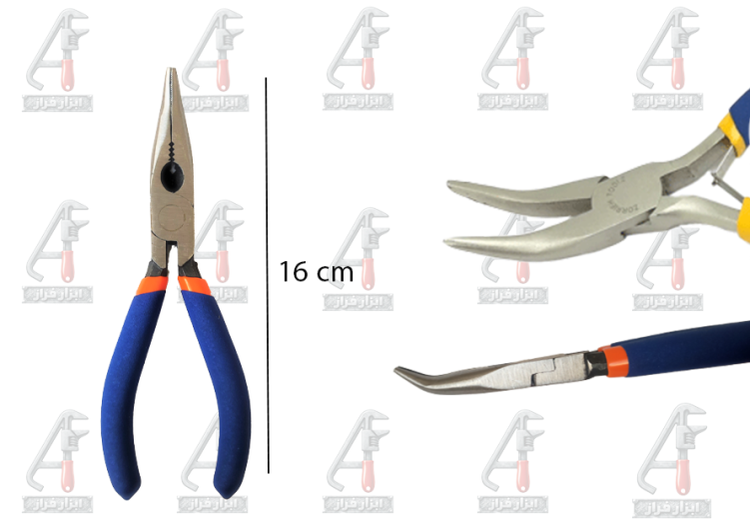 انبر دمباریک سرکج 16 سانتی فولاد کروم وانادیوم با دسته ضدلغزش مناسب برقکاری و کارهای ظریف